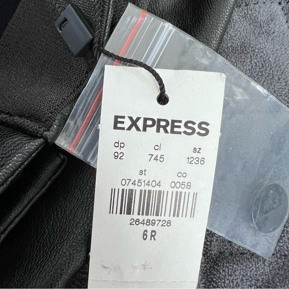 New with tags. Express Black Faux Leather Pants - Picture 8 of 9